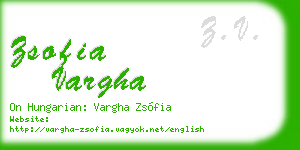zsofia vargha business card