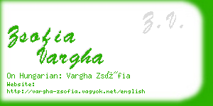 zsofia vargha business card